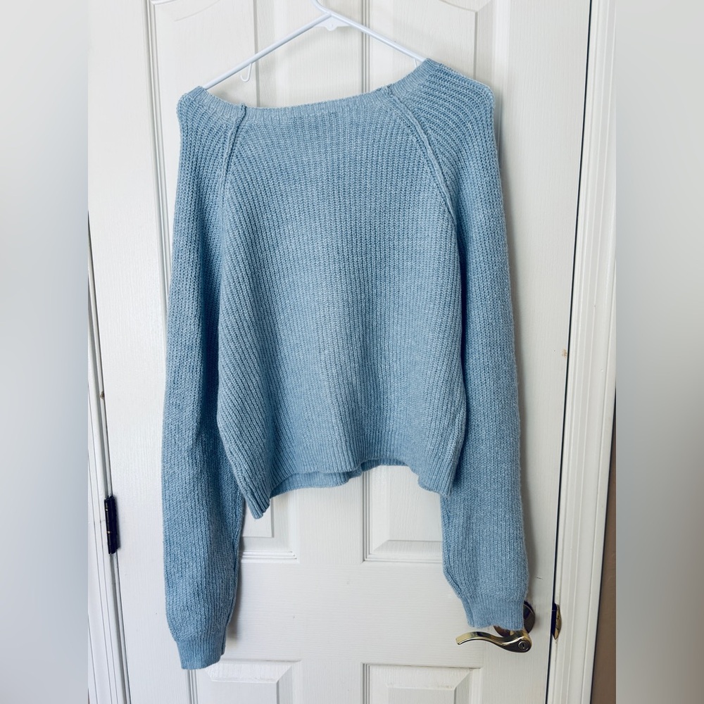 Pink Republic Cozy Light Blue Button-Front Women's Sweater Cardigan NEW Large - Picture 2 of 11